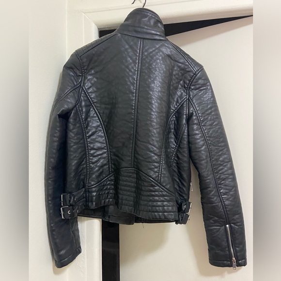 Perfect classic Faux leather Moto jacket, size M, see pictures for wear - Picture 2 of 9